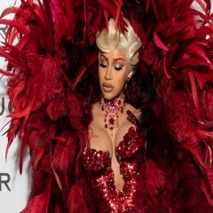 Cardi B Attends Paris Fashion Week For First Red Carpet Since Welcoming Son