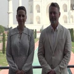 Danish PM Frederiksen visits Taj Mahal with her husband