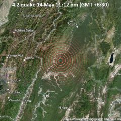 4.2 magnitude earthquake jolts Myanmar