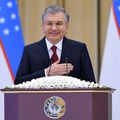 Re-elected Uzbek President sworn in, takes office