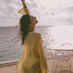 Pooja Hegde Imparts Beach Vibes In Bikini, Sheer Shirt Set