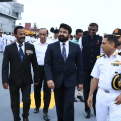 Actor Mohanlal Visits India's First Indigenous Aircraft Carrier (IAC) Vikrant