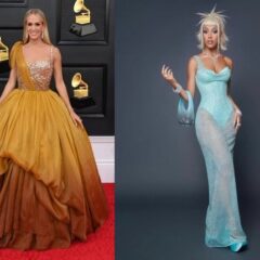 Doja Cat, BTS, Carrie Underwood & Others Arrive In Style At The Grammys 2022 Red Carpet