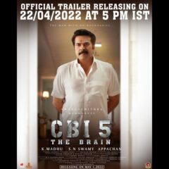 Mammootty’s ‘CBI 5: The Brain’ Trailer To Release On April 22