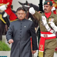 Several retired and serving military officers attend Pervez Musharraf's funeral prayers